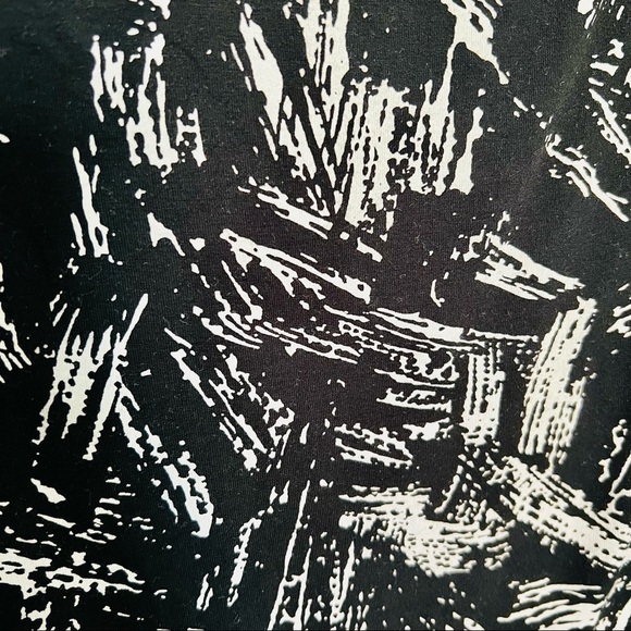 Ann Taylor Black & White Sheath Dress Sleeveless Scoop Neck Ruching Petite 8 - Picture 10 of 12